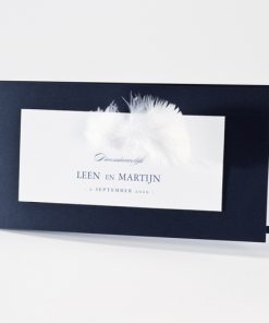 Romantische blauwe huwelijkskaart