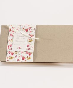 Ecokaart met libertybloemetjes en tag