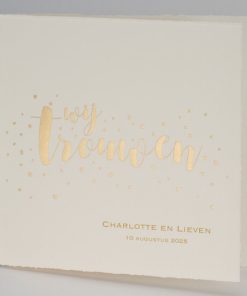 Oud-Hollandse confettikaart Wij trouwen