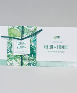 Langwerpige trouwkaart Bohemian Wedding