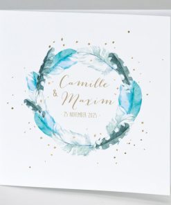 Dromenvanger in blauwe tinten met goudfolie