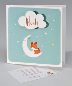 Slapend vosje op de maan