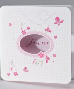 Roze vlinders en bloemetjes