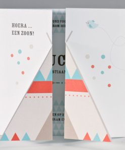 Tipi in oranje en blauw