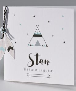 Tipi in zwart/wit/mint