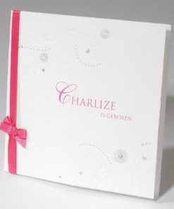 Geboortekaartje 'barok reliefpatroon'