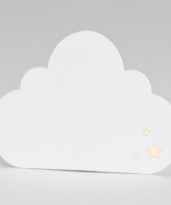 Borrelkaart wit met sterren in goudfolie