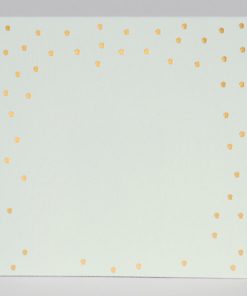 Borrelkaartje mint met gouden confetti