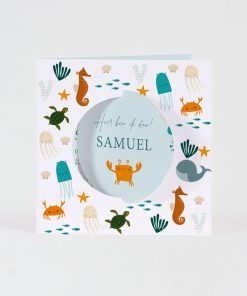 Geboortekaartje Diep in de zee met 3D-effect