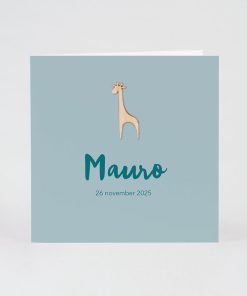 Mix and match geboortekaart - petrol