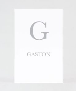 Langwerpig luxe geboortekaartje wit