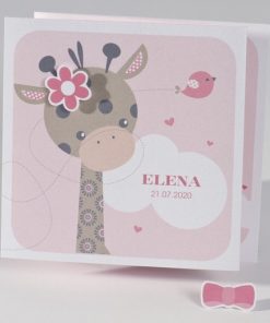 Drieluik girafje met speelse opplakmotiefjes