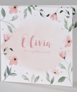 Aquarelbloemen met details in roségoudfolie