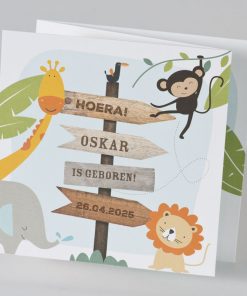 Drieluik met grappige jungledieren