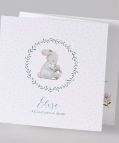 Drieluik pop-up met schattige konijntjes