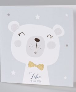 Teddybeer met glanzende strik