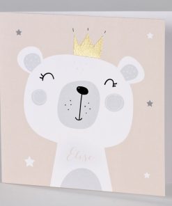 Teddybeer met gouden kroon