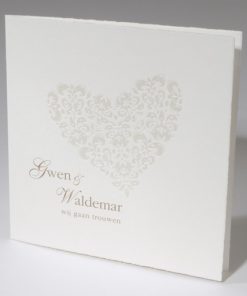 Trouwkaart Oud Hollands hart