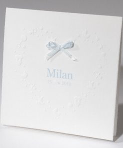 Geboortekaartje hart met strik