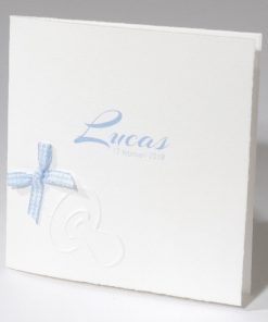 Geboortekaartje 'speen' en strikje