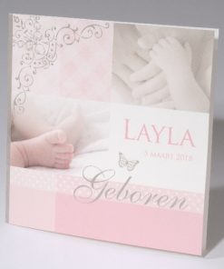 Geboortekaartje handjes en voetjes