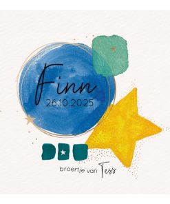 Aquarel cirkel en ster