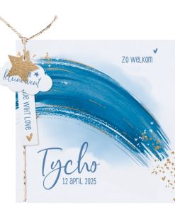 Geboortekaartje - Blauwe regenboog