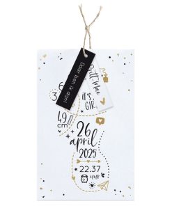 Geboortekaartje - Typografisch voetje