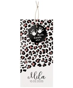 Geboortekaartje - Luipaard label