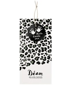 Geboortekaartje - Luipaard label (kopie)