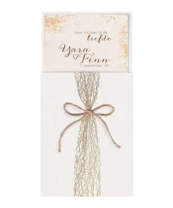 Huwelijkskaart - Insteekkaart met luxe kant