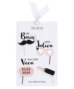 Huwelijkskaart - Photo-props