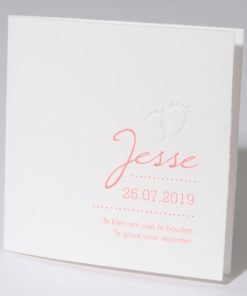 Geboortekaartje 'Relief voetjes'