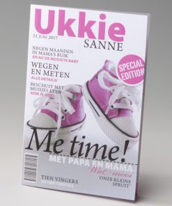 Geboortekaartje - Ukkie roze