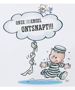 Humoristische geboortekaart met babyboefje