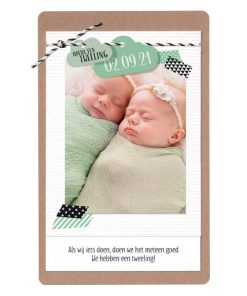 Geboortekaartje - Wolkjes