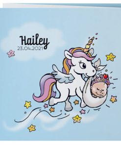 Geboortekaartje - Eenhoorn en prinses