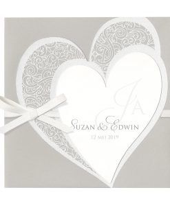 Elegant drieluik met suèdeinkt en bijpassend suède koordje