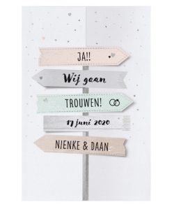 Huwelijkskaart - Wegwijzer
