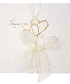 Huwelijkskaart - Gouden harten