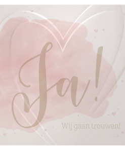 Huwelijkskaart - Watercolor love