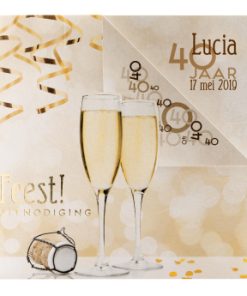 Uitnodiging cheers met feestelijke aspecten