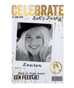 Uitnodiging celebrate magazinestyle